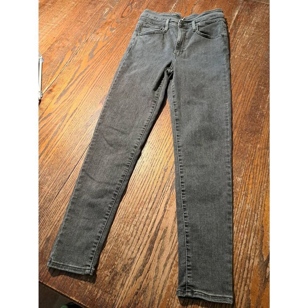 Levi Strauss Mile High Super Skinny Ankle Jeans Women’s 27 Black Stretch Denim